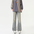 Retro washed denim jeans for men and women in summer