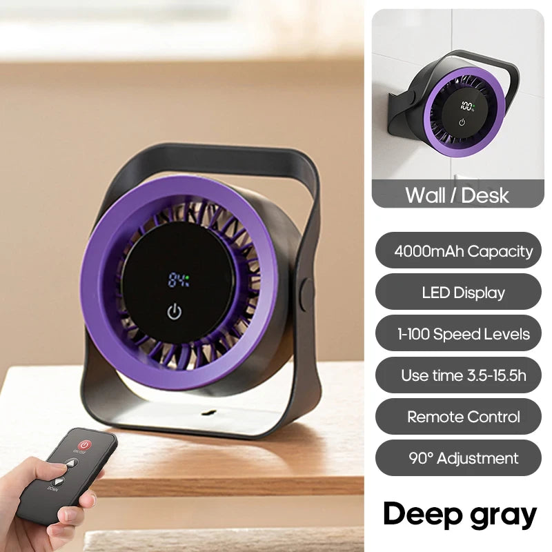 Portable Rechargeable Desktop Fan