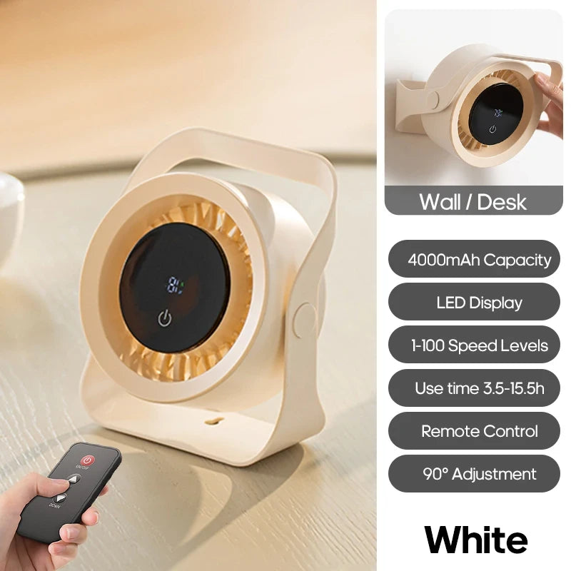 Portable Rechargeable Desktop Fan