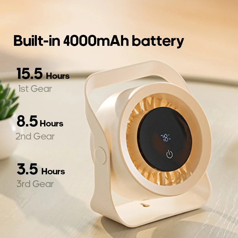 Portable Rechargeable Desktop Fan