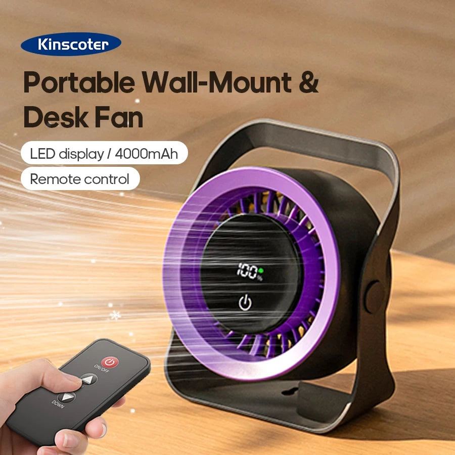 Portable Rechargeable Desktop Fan