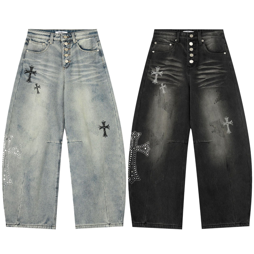 Cross hot diamond denim jeans for women