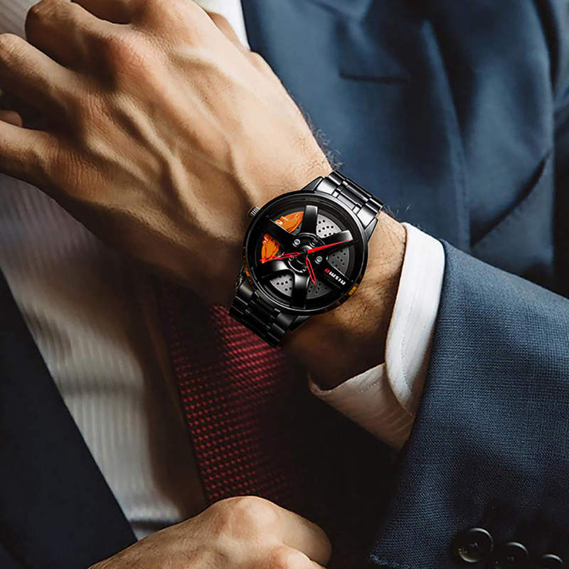 NIBOSI Wheel Rim Mens Watches Top Brand Luxury Sport Car Watch Men Fashion Waterproof Men's Quartz Wristwatch Relogio Masculino