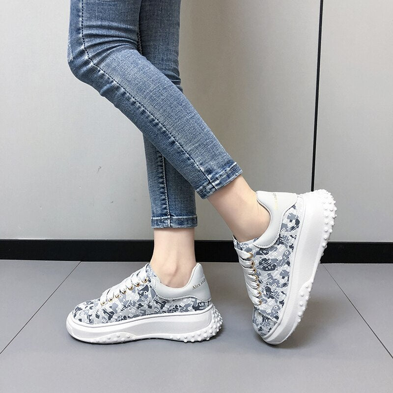 Women Sneakers Brand Design New White Shoes Woman  Trend Casual Sneakers Women Fashion Wedges Platform Vulcanized Shoes