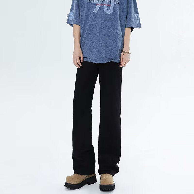 Retro washed denim jeans for men and women in summer