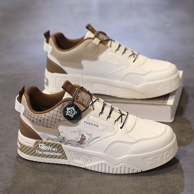 Men's spring summer fashion low-top Chinese style rotating button sports casual sneakers