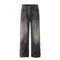 Washed denim jeans