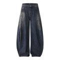 Dirty dyed washed denim jeans for men