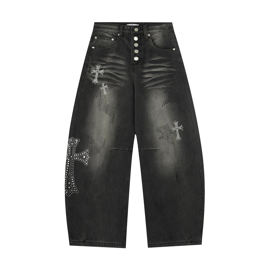 Cross hot diamond denim jeans for women