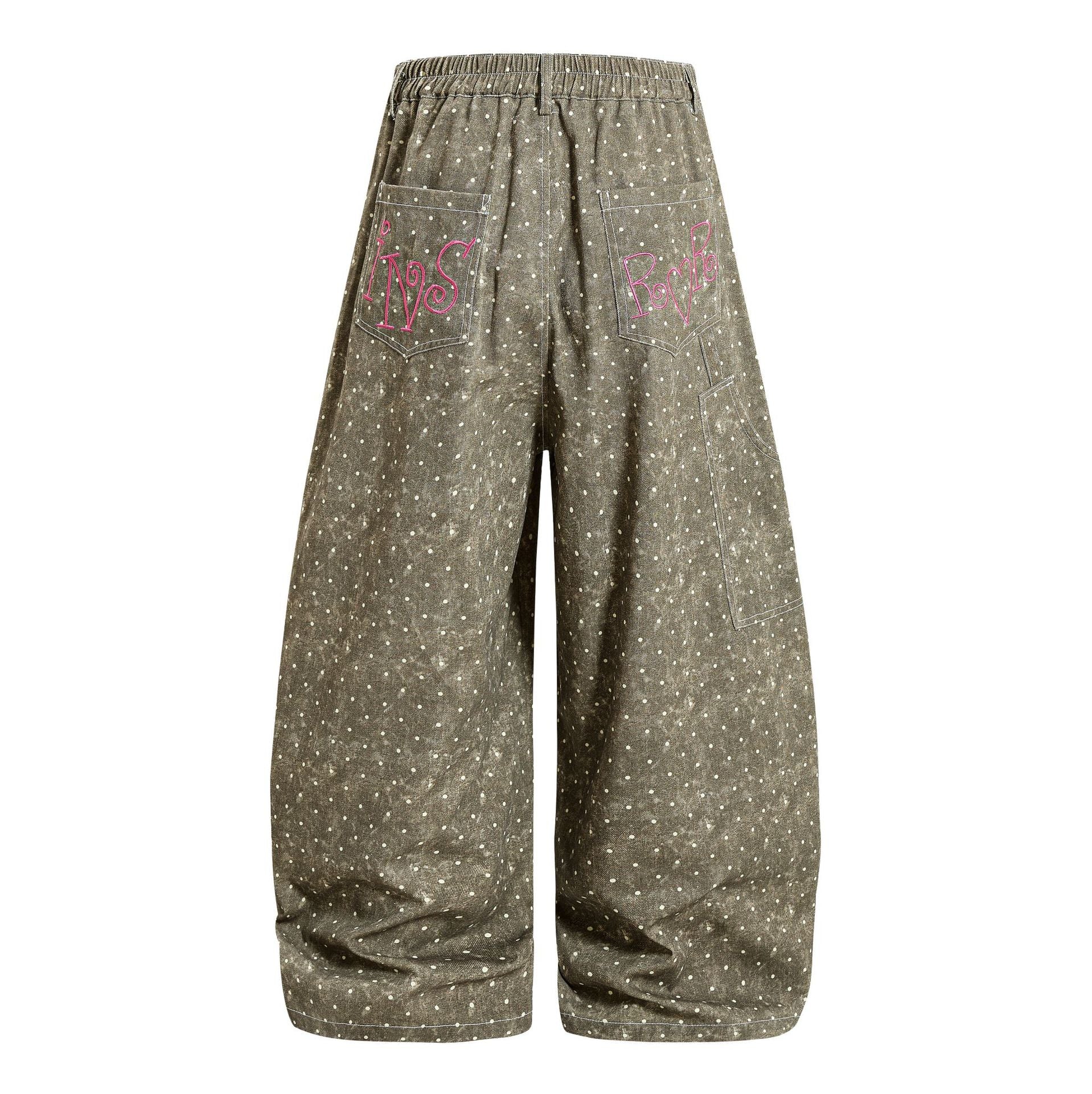 Wave dot ribbon note adhesive denim jeans