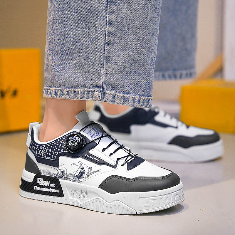 Men's spring summer fashion low-top Chinese style rotating button sports casual sneakers