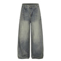Retro Distressed Catwhisker Straight Denim Jeans